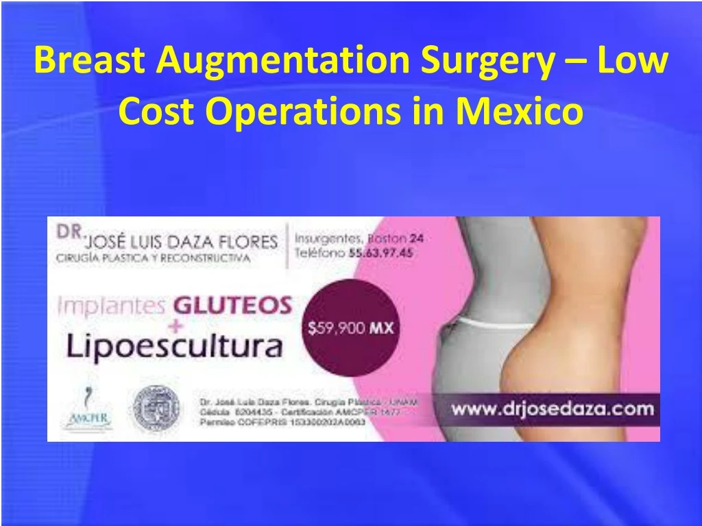 breast augmentation surgery low cost operations