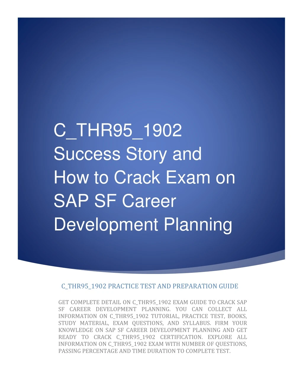 c thr95 1902 success story and how to crack exam