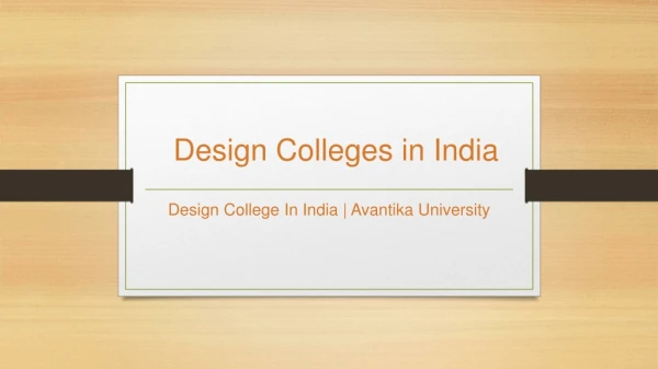 Best Design Colleges in India - Avantika University - MAEER's MIT Pune