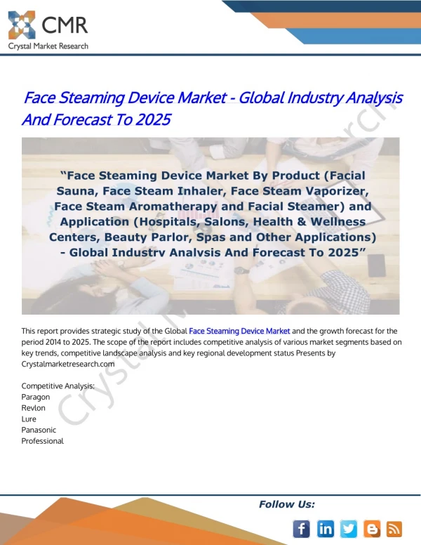 face steaming device market face steaming device