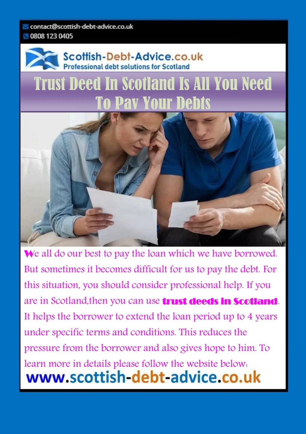 trust deed in scotland is all you need