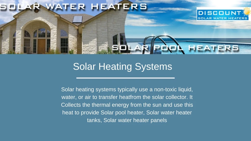 solar heating systems