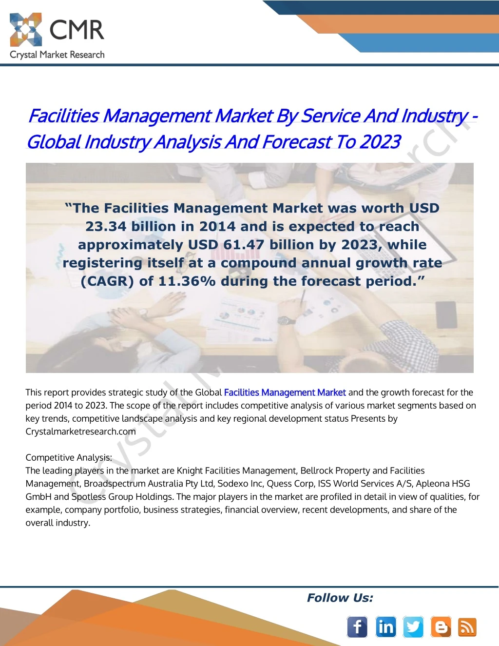 facilities management market by service