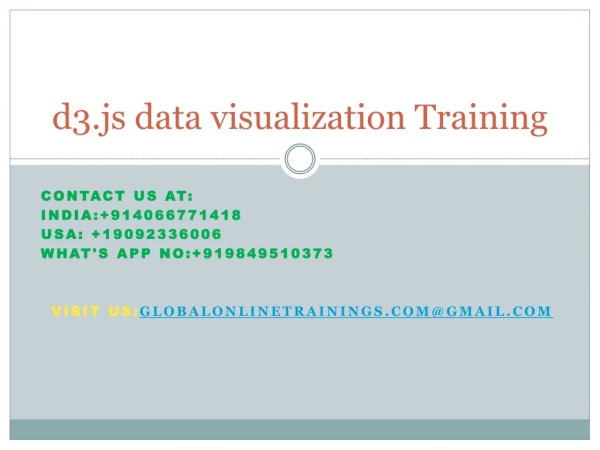 Data Visualization Training | D3.js online Training - GOT