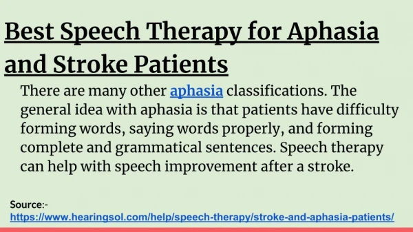 Best speech therapy for stroke patients in India