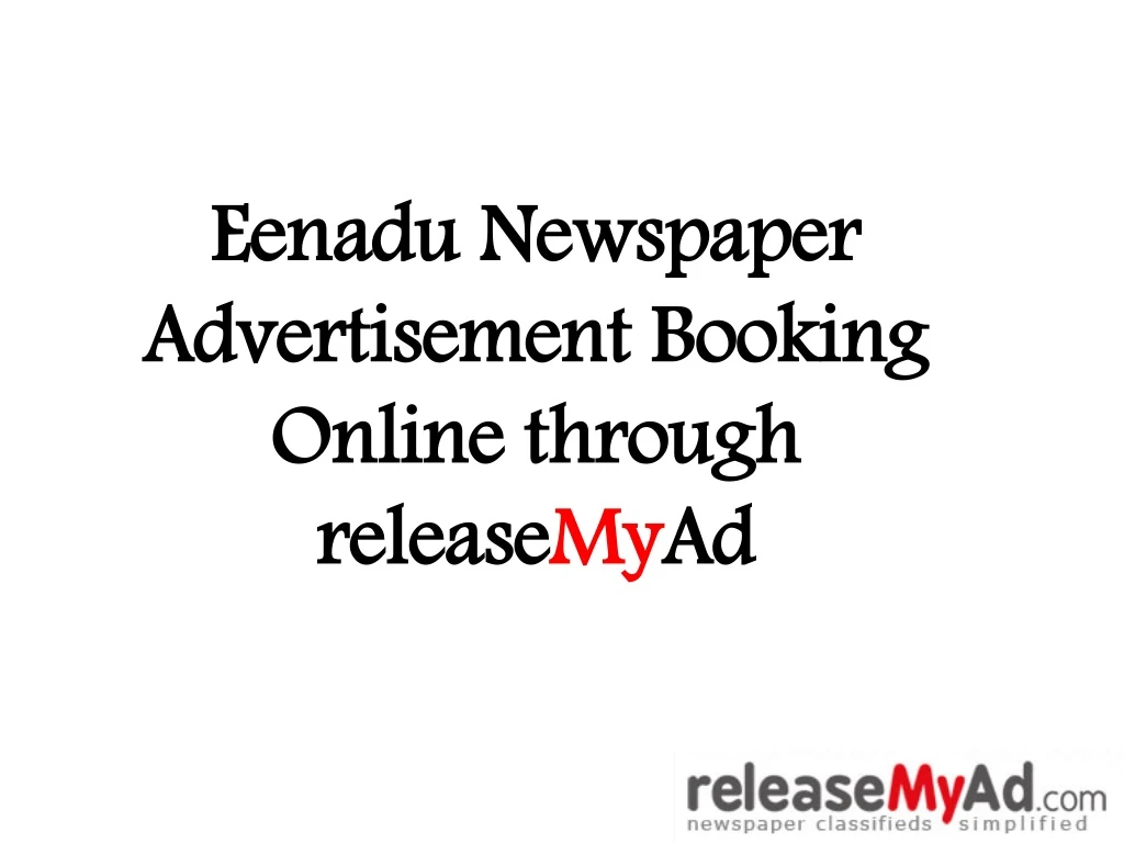 eenadu newspaper advertisement booking online through release my ad