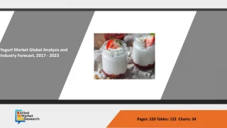 Yogurt Market Global Opportunity Analysis and Industry Forecast, 2017-2023