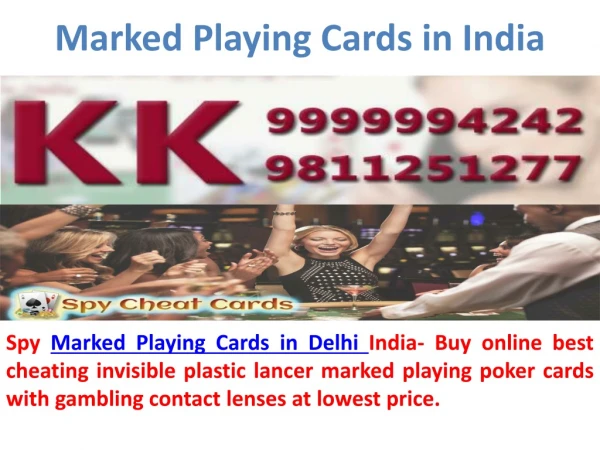 Marked Playing Cards in India