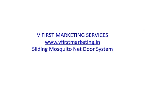 Sliding Mosquito Net Door System