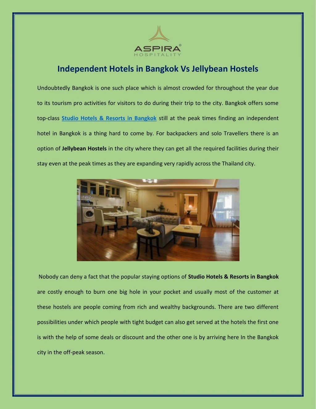 independent hotels in bangkok vs jellybean hostels