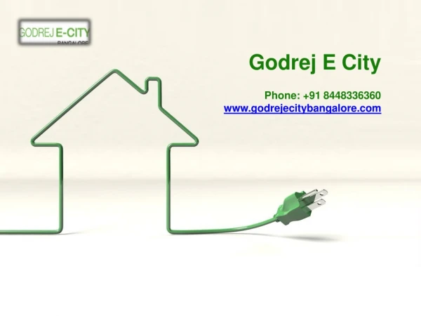 Godrej E City Bangalore - Ready to move in residential Apartments