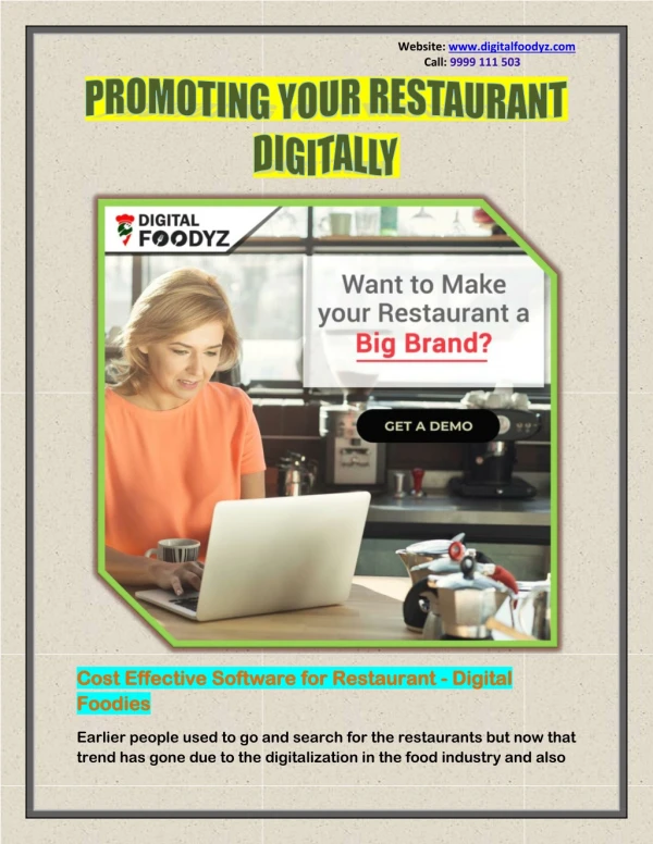 Cost Effective Software for Restaurant - Digital Foodies