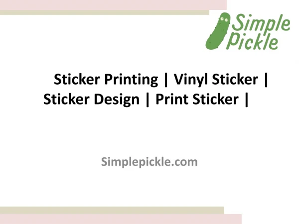 Online Sticker Printing