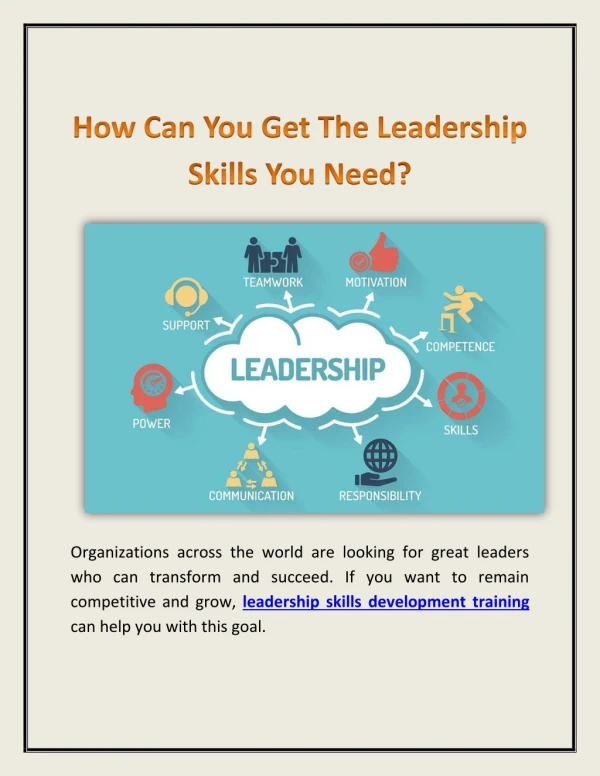 How Can You Get The Leadership Skills You Need?
