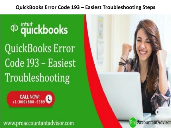 Troubleshooting Steps for QuickBooks Error 193