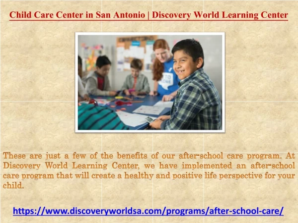 Child Care Center in San Antonio | Discovery World Learning Center