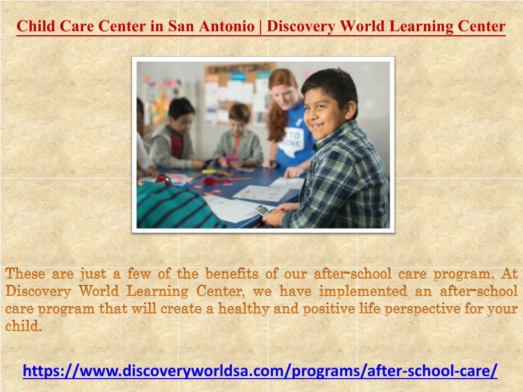 child care center in san antonio discovery world