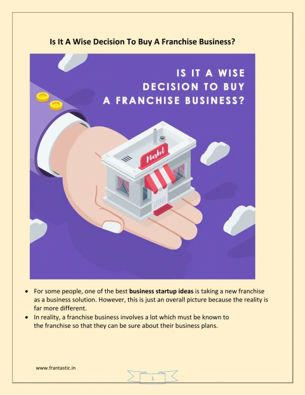 Is it a wise decision to buy a franchise business