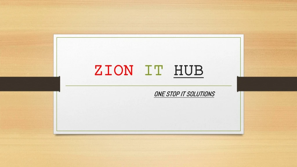 zion it hub