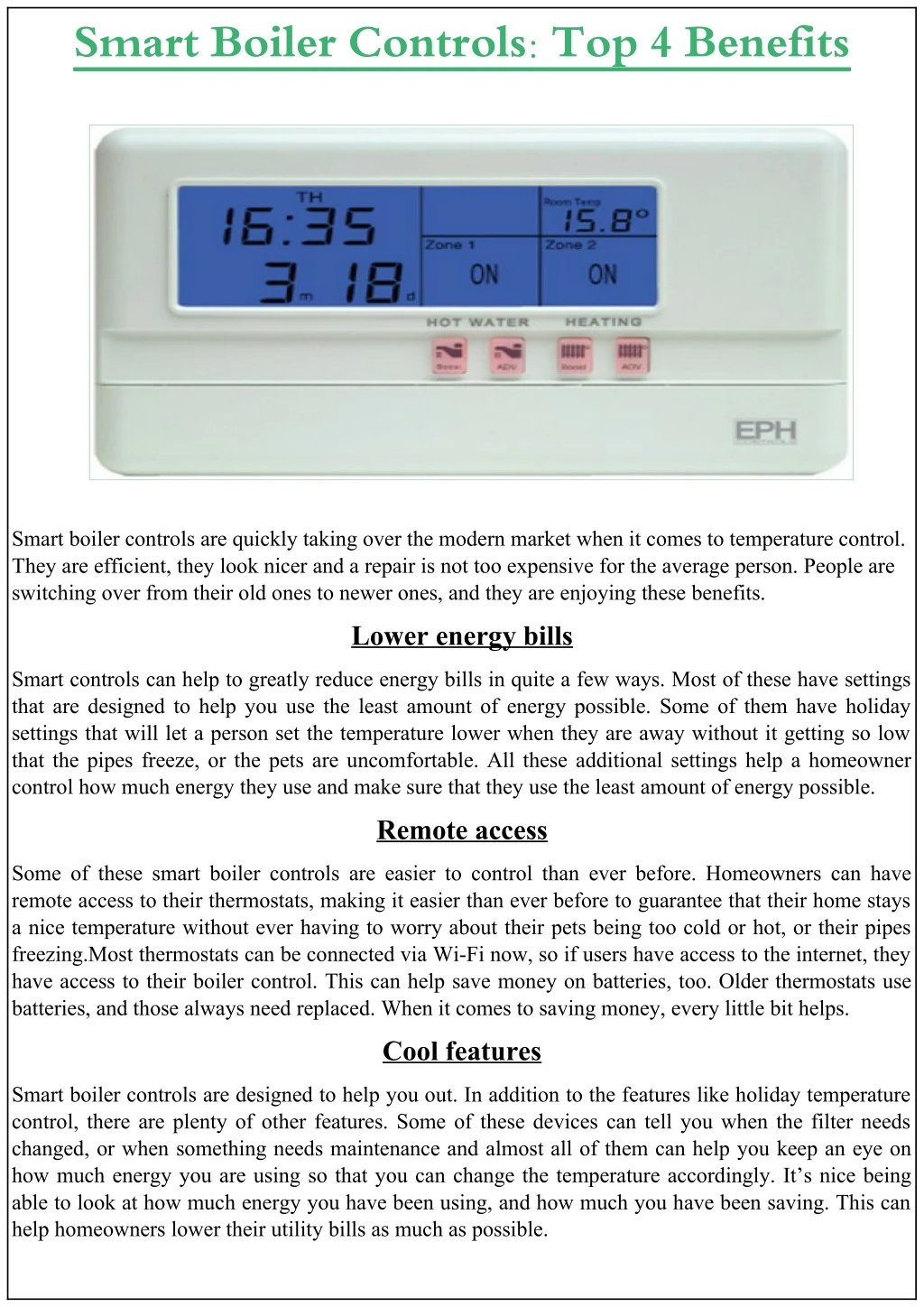 smart boiler controls top 4 benefits