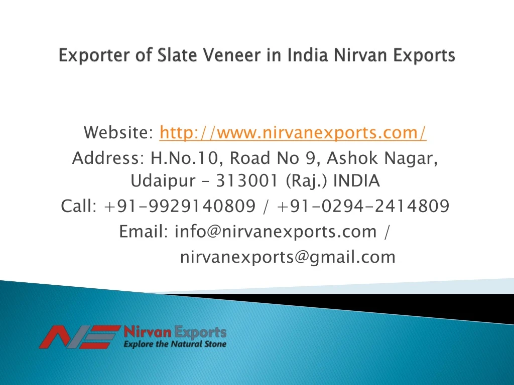 exporter of slate veneer in india nirvan exports