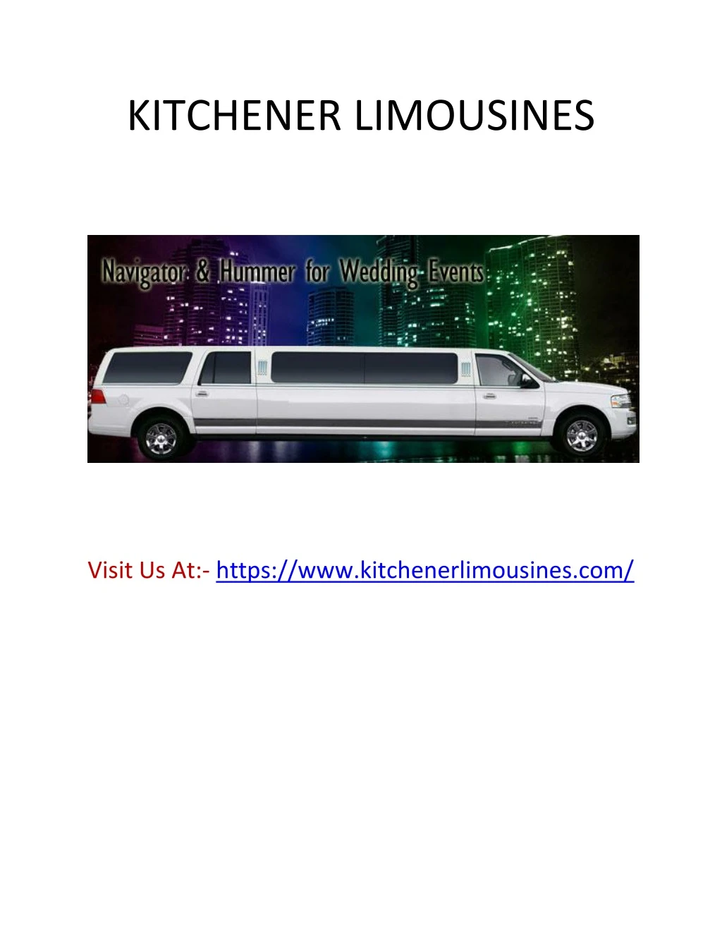 kitchener limousines