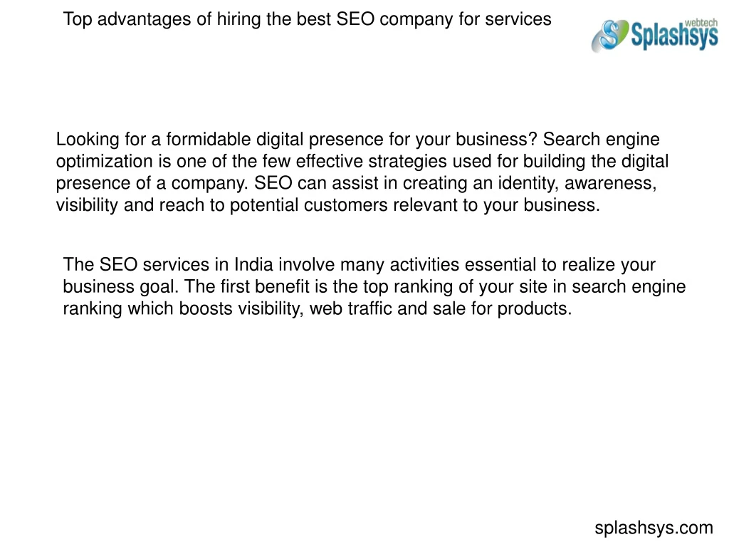 top advantages of hiring the best seo company