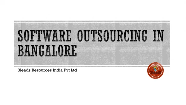 Software outsourcing in Bangalore