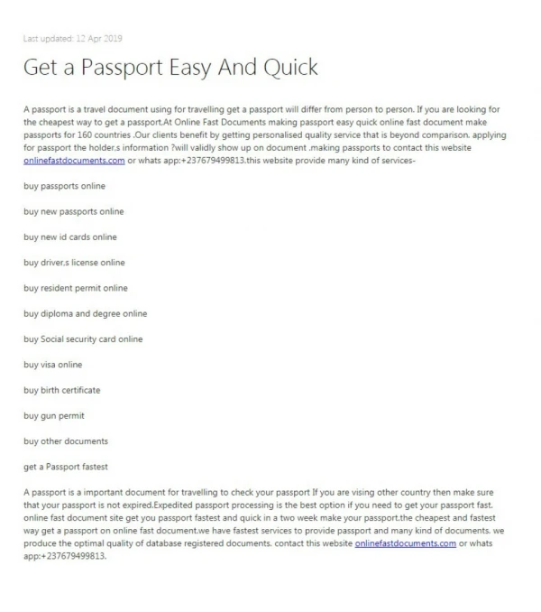 Get a Passport Easy And Quick Online Fast Document