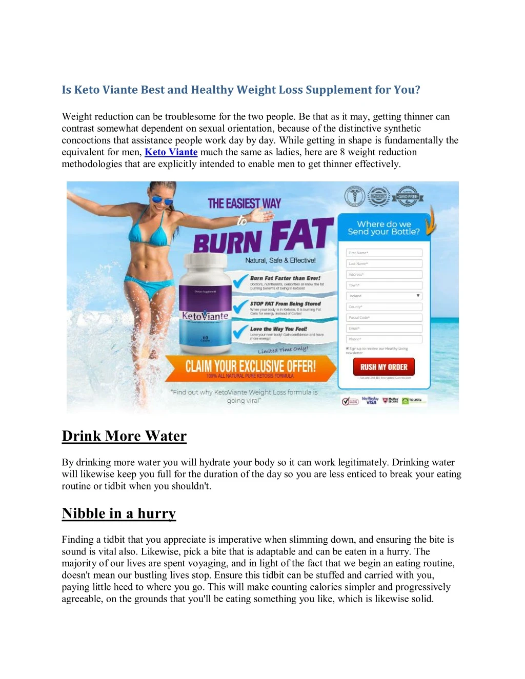is keto viante best and healthy weight loss