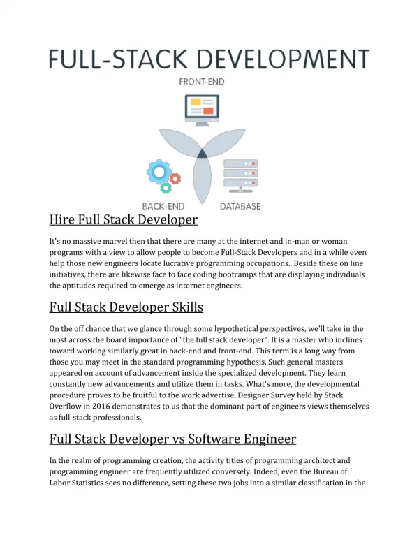 Hire Full Stack Developer