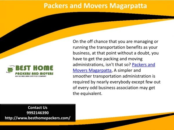 Packers and Movers Magarpatta | Packers and Movers in Pune