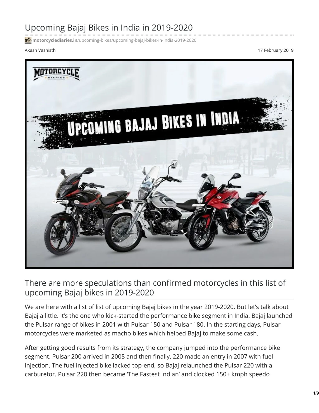 upcoming bajaj bikes in india in 2019 2020