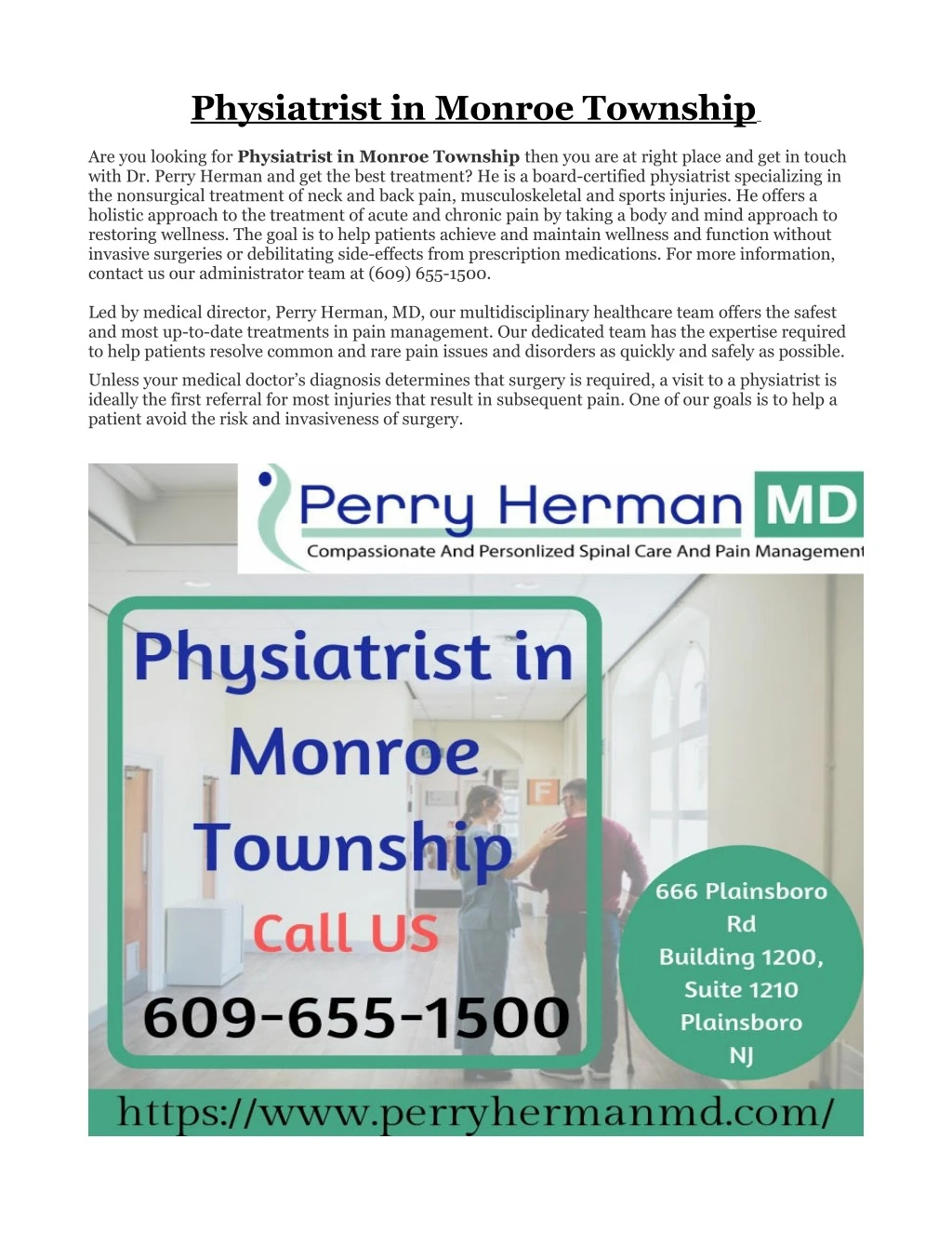 physiatrist in monroe township