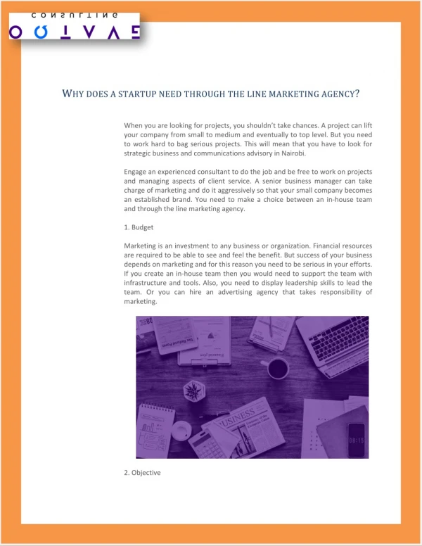 Why does a startup need through the line marketing agency?