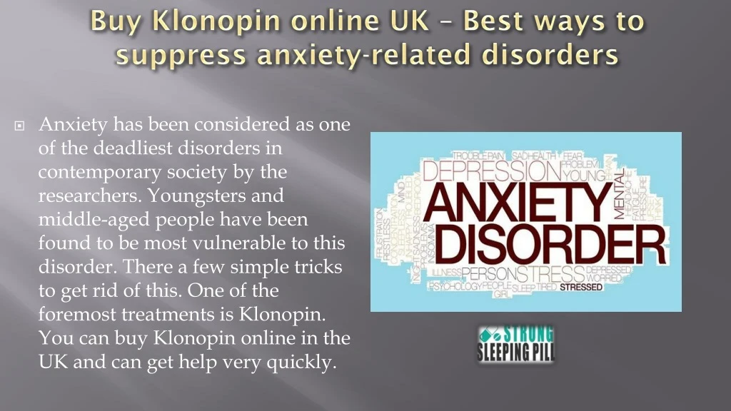 buy klonopin online uk best ways to suppress anxiety related disorders