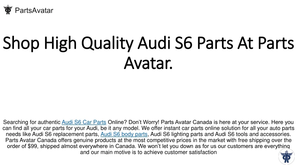 shop high quality audi s6 parts at parts avatar