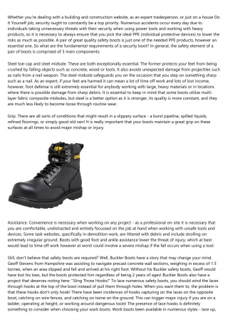 Choosing a Set of Safety Work Boots - slide 1