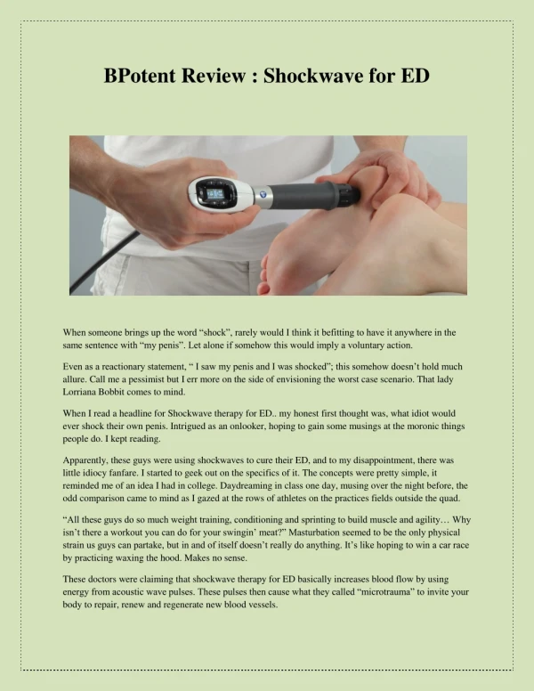 shockwave therapy for ed