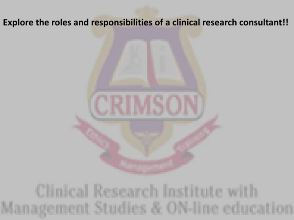 Crimson clinical research consultant