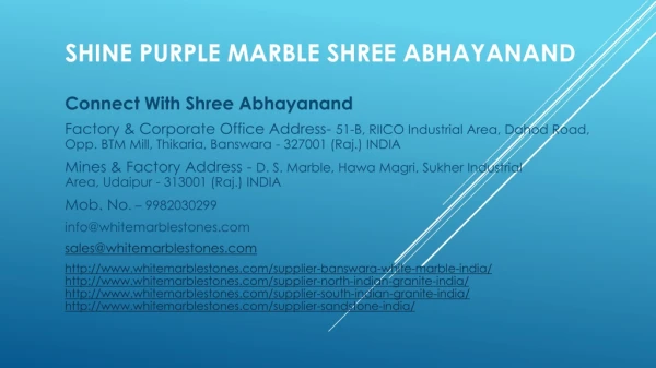 Shine Purple Marble Shree Abhayanand