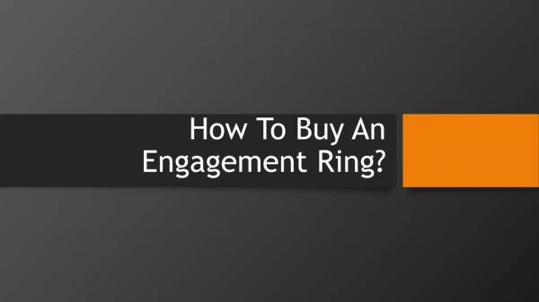How To Buy An Engagement Ring in NYC