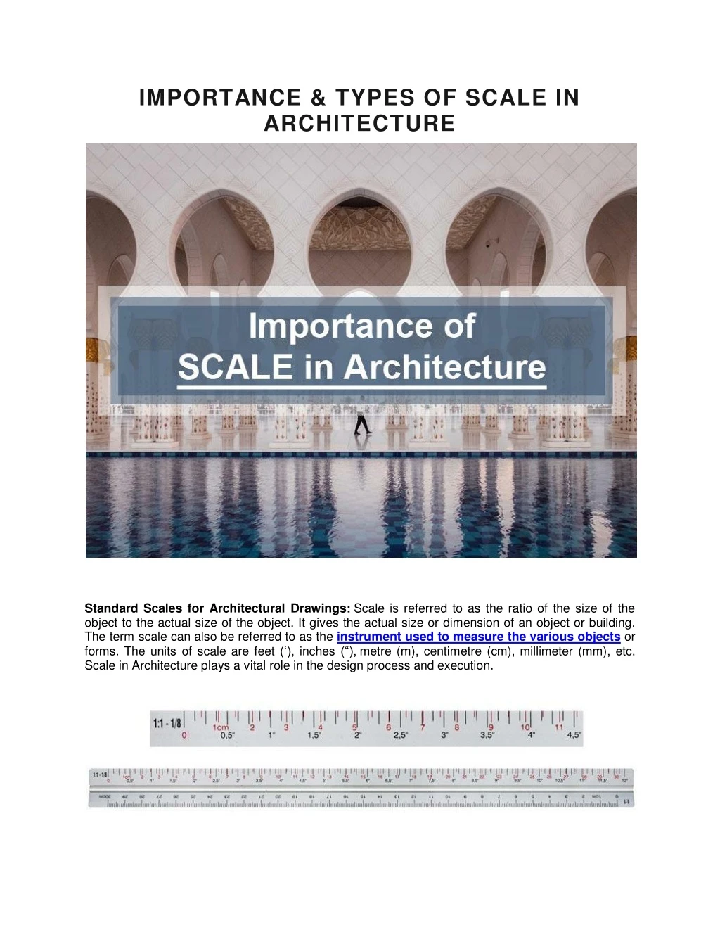 importance types of scale in architecture