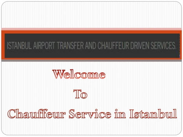luxury Istanbul airport transfer service