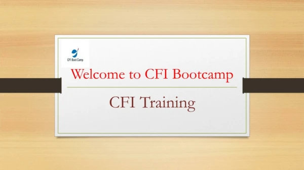 CFI Training