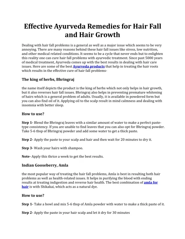 effective-ayurveda-remedies-for-hair-fall-and-hair