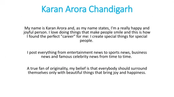 Best Bollywood Singer 2019 | Karan arora chandigarh