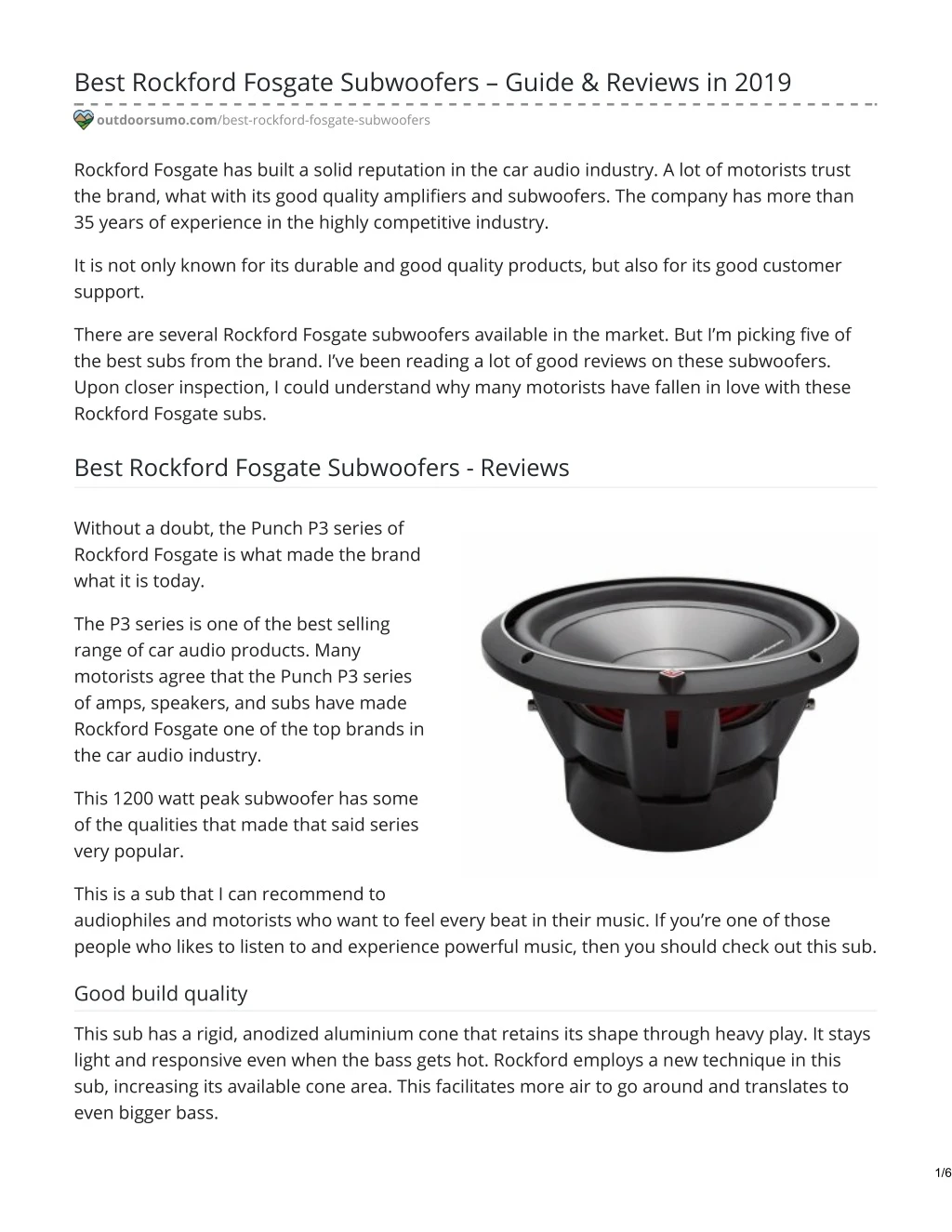 best rockford fosgate subwoofers guide reviews