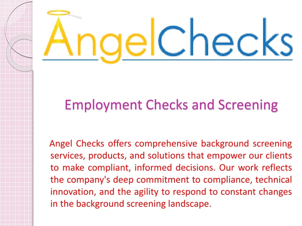employment checks and screening