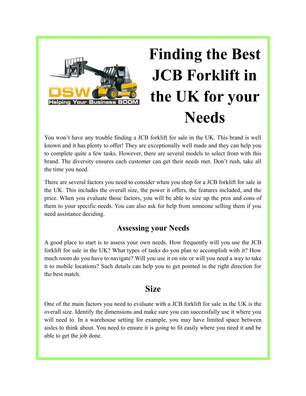 finding the best jcb forklift in the uk for your